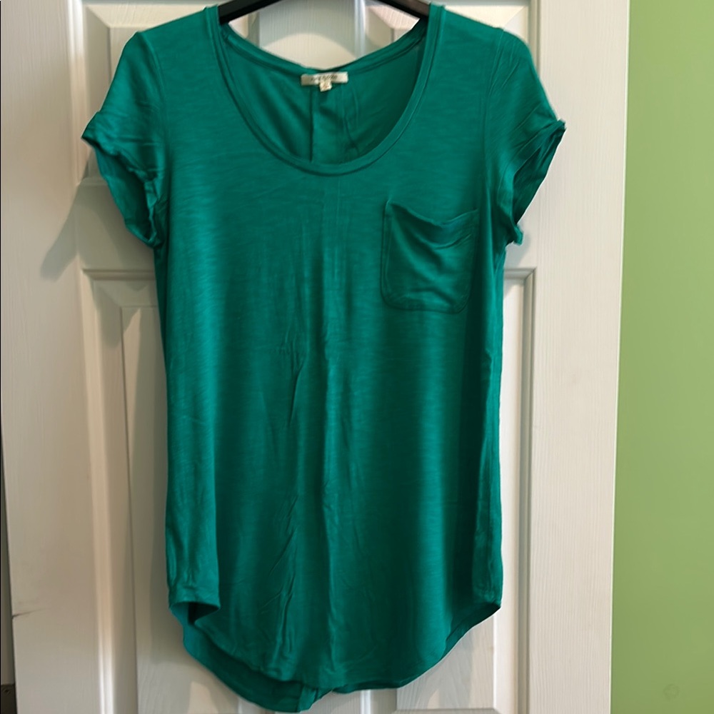 Teal Women's Tunic Pocket Tee